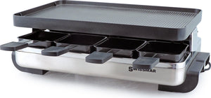 Swissmar - Stelvio Raclette Party Grill with Reversible Cast Aluminum Non-Stick Grill Plate - KF-77080