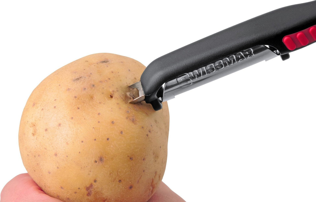 Swissmar - Swiss Double Edge Straight Peeler Black/Orange - 00466BO - DISCONTINUED