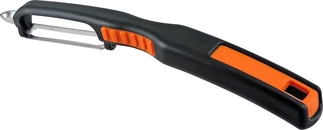 Swissmar - Swiss Double Edge Straight Peeler Black/Orange - 00466BO - DISCONTINUED
