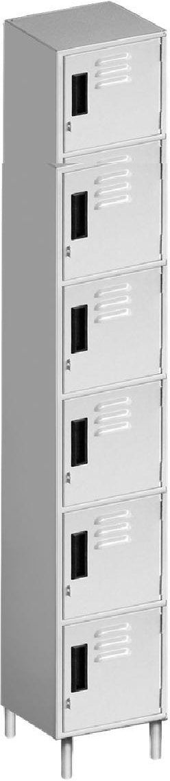 Tarrison - 12" x 15" x 79" Single Column Locker with Six Compartments - L12606P