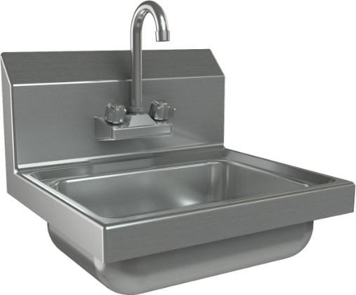 Tarrison - 17" x 15.25" x 13.375" Wall Mount Hand Sink with Faucet - HSF-14