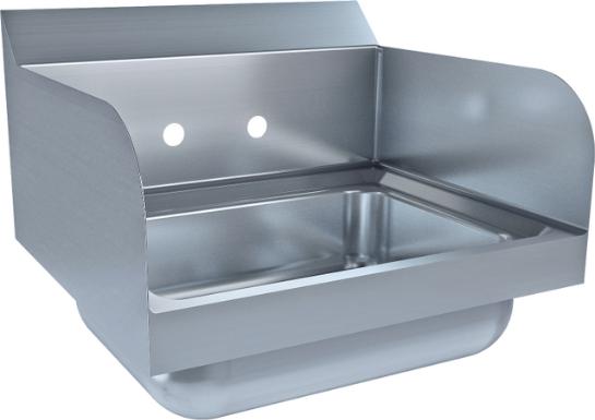 Tarrison - 17" x 15.25" x 13.375" Wall Mount Hand Sink with Side Panels - HS-14SP