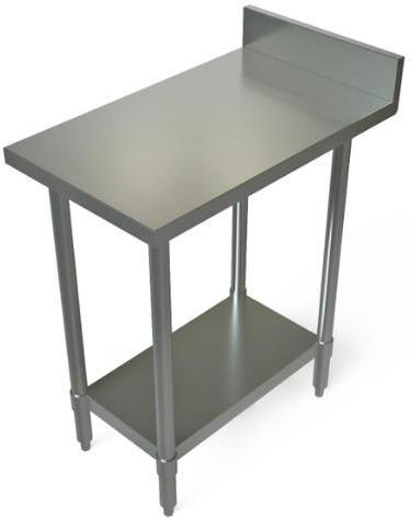 Tarrison - 18" x 30" Work Table with Galvanized Steel Undershelf & 4" Backsplash - WT4BS-3018
