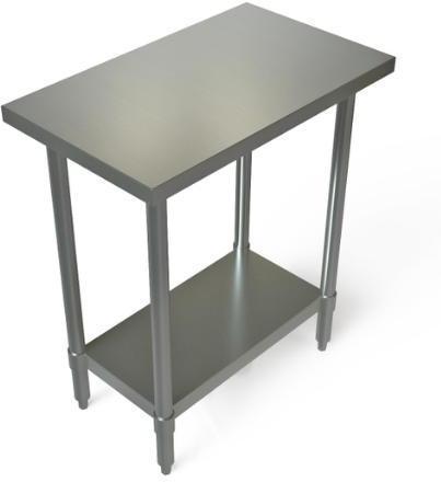 Tarrison - 18" x 30" Work Table with Galvanized Undershelf - WT-3018