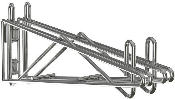 Tarrison - 21" Adjustable Single Shelf Bracket with PolySeal Clear Epoxy Finish - APB21ZS