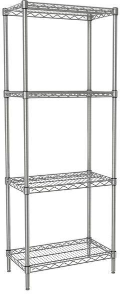Tarrison - 24" x 14" x 63" 4-Tier Wire Starter Shelving Unit with Chrome Finish - 14306C
