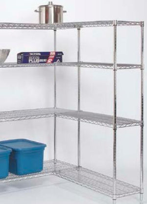 Tarrison - 24" x 21" x 74" 4-Tier Wire Add-On Shelving Unit with Chrome Finish - A21247C
