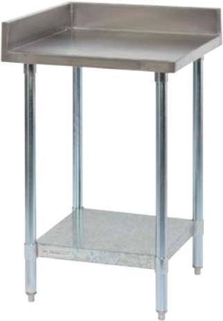Tarrison - 24" x 24" Corner Work Table with Galvanized Undershelf - WTCB2424