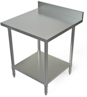 Tarrison - 24" x 24" Work Table with Stainless Steel Undershelf & 4" Backsplash - SWT4B-2424