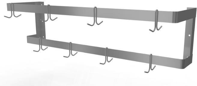 Tarrison - 36" Wall Mount Pot Rack with 6 Hooks - WPR36