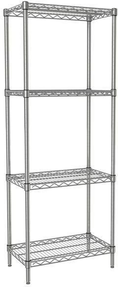 Tarrison - 36" x 14" x 63" 4-Tier Wire Starter Shelving Unit with PolySeal Clear Epoxy Finish - 14366Z