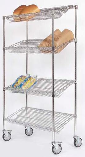 Tarrison - 36" x 18" x 60" Mobile Slanted Shelf Merchandiser - MSSU18365C