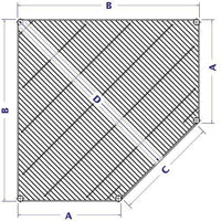 Tarrison - 36" x 18" x 63" 4-Tier Wire Corner Starter Shelving Unit with PolySeal Clear Epoxy Finish - 518366Z
