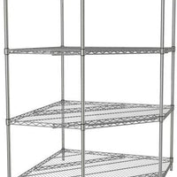 Tarrison - 36" x 18" x 63" 4-Tier Wire Corner Starter Shelving Unit with PolySeal Clear Epoxy Finish - 518366Z