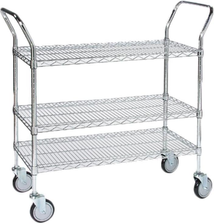 Tarrison - 36" x 24" x 38" 2-Tier Utility Cart with PolySeal Clear Epoxy Finish - UC24362Z
