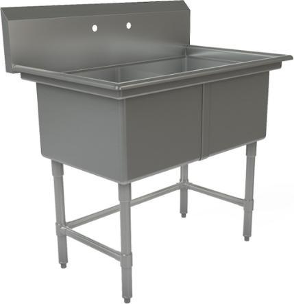 Tarrison - 42" Sink with 2 Compartments - PS2-18