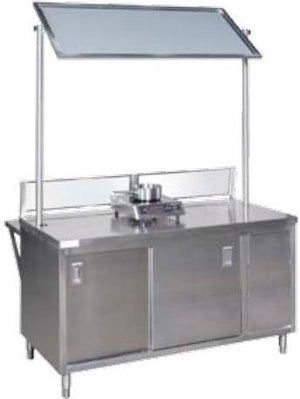 Tarrison - 48" Cabinet Base Demo Table with Overhead Mirror - DTCB3048
