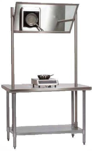 Tarrison - 48" Open Base Demo Table with Overhead Mirror - DT-48 (SPECIAL ORDER)