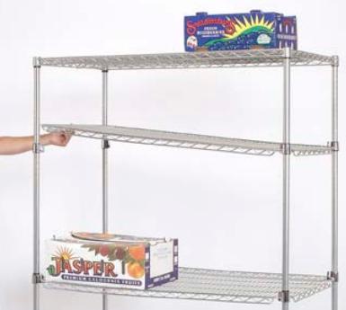 Tarrison - 48" x 18" Flex Mount Wire Shelf with PolySeal Clear Epoxy Finish - SFM1848Z