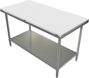 Tarrison - 48" x 30" x 35" Poly Top Work Table with Undershelf - PTS3048