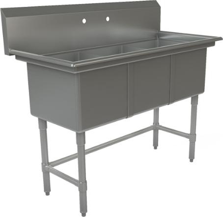 Tarrison - 51" Sink with 3 Compartments - PS3-15