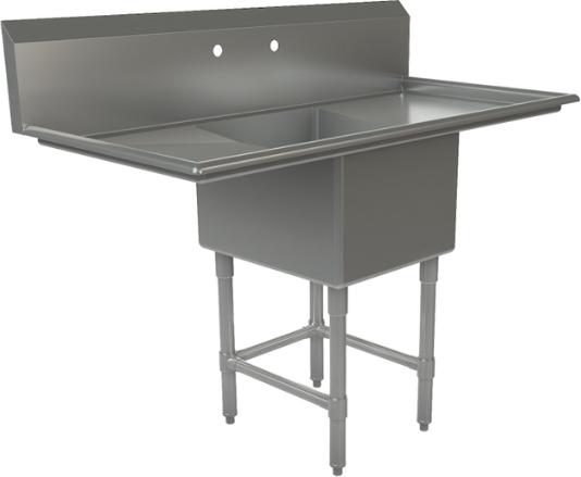 Tarrison - 54" Sink with 1 Compartment & Left & Right Drain Boards - PS1-18LR