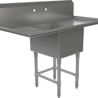 Tarrison - 54" Sink with 1 Compartment & Left & Right Drain Boards - PS1-18LR