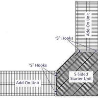 Tarrison - 54" x 21" x 74" 4-Tier Wire Add-On Shelving Unit with PolySeal Clear Epoxy Finish - A21547Z
