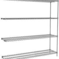 Tarrison - 54" x 21" x 74" 4-Tier Wire Add-On Shelving Unit with PolySeal Clear Epoxy Finish - A21547Z