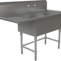 Tarrison - 57" Sink with 2 Compartments &Left Drainboard - PS2-18L