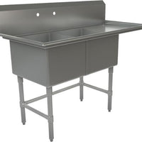 Tarrison - 57" Sink with 2 Compartments & Right Drainboard - PS2-18R