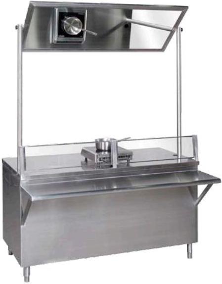 Tarrison - 60" Cabinet Base Demo Table with Overhead Mirror & 3 Drawers - DTCB3060D