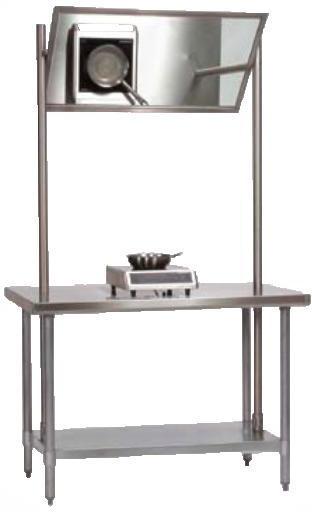 Tarrison - 60" Open Base Demo Table with Overhead Mirror - DT-60 (SPECIAL ORDER)