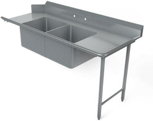 Tarrison - 60" Right-To-Left Soiled Dishtable with Two Compartments - SPDT-2-60R