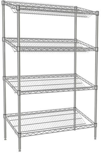 Tarrison - 60" x 18" x 63" Stationary Slanted Shelf Merchandiser - SSU18606C
