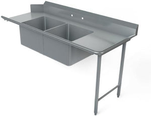 Tarrison - 72" Right-To-Left Soiled Dishtable with Two Compartments - SPDT-2-72R