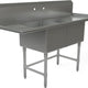 Tarrison - 72" Sink with 2 Compartments & Left & Right Drainboards - PS2-18LR