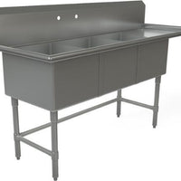 Tarrison - 75" Sink with 3 Compartments & Right Drainboard - PS3-18R