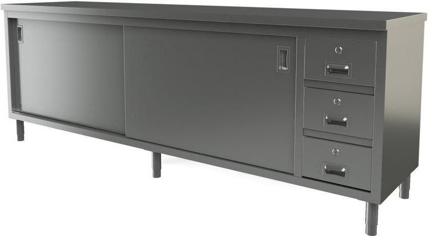 Tarrison - 84" x 24" Servery Work Table with Drawers & Sliding Doors - C2484D