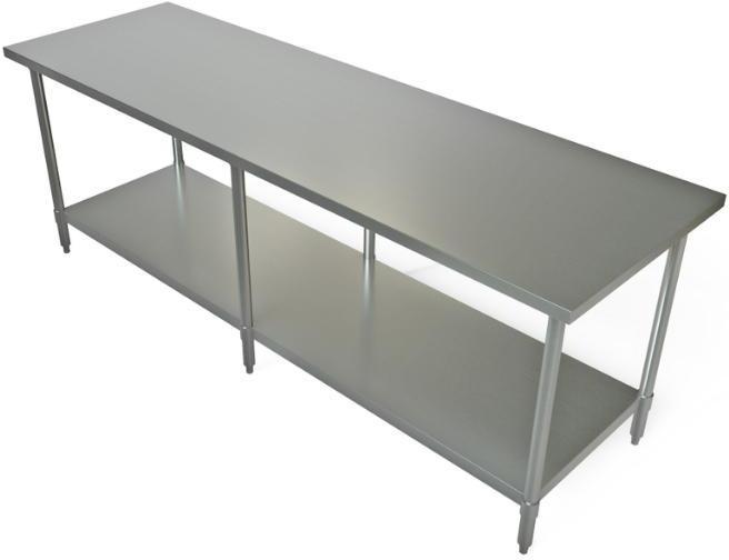 Tarrison - 84" x 24" Work Table with Galvanized Undershelf - WT-2484