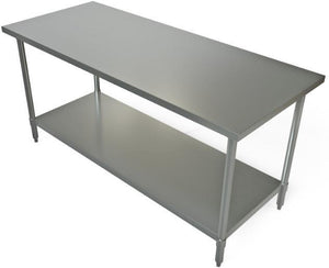 Tarrison - 84" x 24" Work Table with Stainless Steel Undershelf - SWT-2484