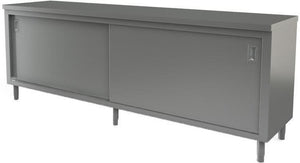 Tarrison - 84" x 30" Servery Work Table with Sliding Doors & Blacksplash - C3084B