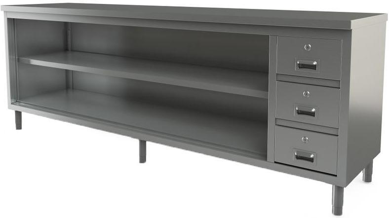 Tarrison - 84" x 30" Servery Work Table with Three Drawers - CO3084D