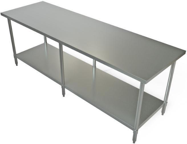 Tarrison - 84" x 30" Work Table with Stainless Steel Undershelf - SWT-3084