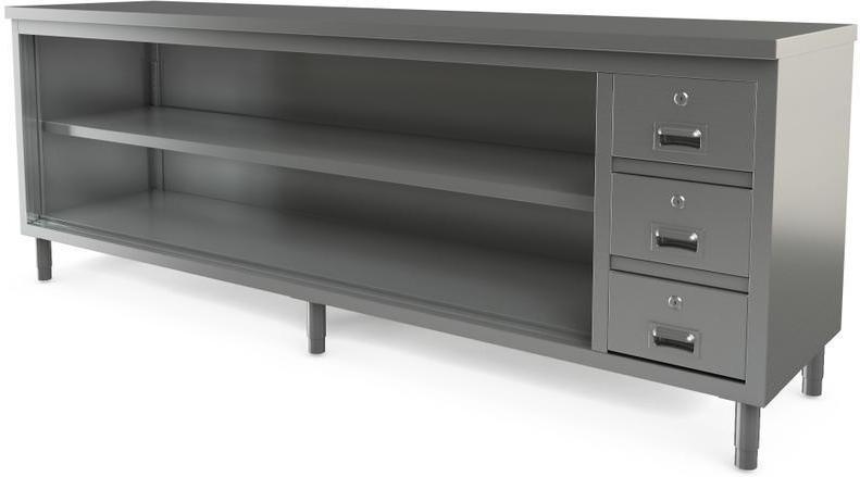 Tarrison - 96" x 24" Servery Work Table with Three Drawers - CO2496D