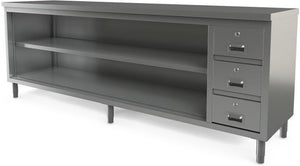 Tarrison - 96" x 24" Servery Work Table with Three Drawers - CO2496D