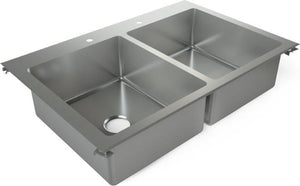 Tarrison - Drop-In Sink with 2 Compartments & 8" Deep Bowls - DI-2-19168