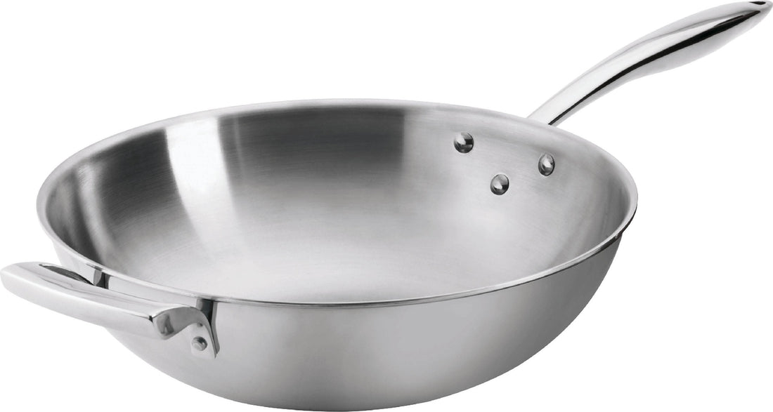 Thermalloy - 12" Tri-Ply Stainless Steel Wok - 5724095