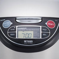 Tiger - 10 Cup Black Microcomputer Rice Cooker & Warmer with Tacook Plate - JAX-T18U