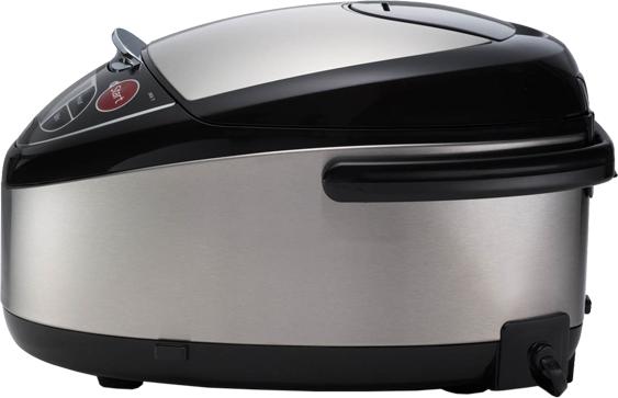 Tiger - 10 Cup Black Microcomputer Rice Cooker & Warmer with Tacook Plate - JAX-T18U